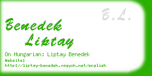 benedek liptay business card